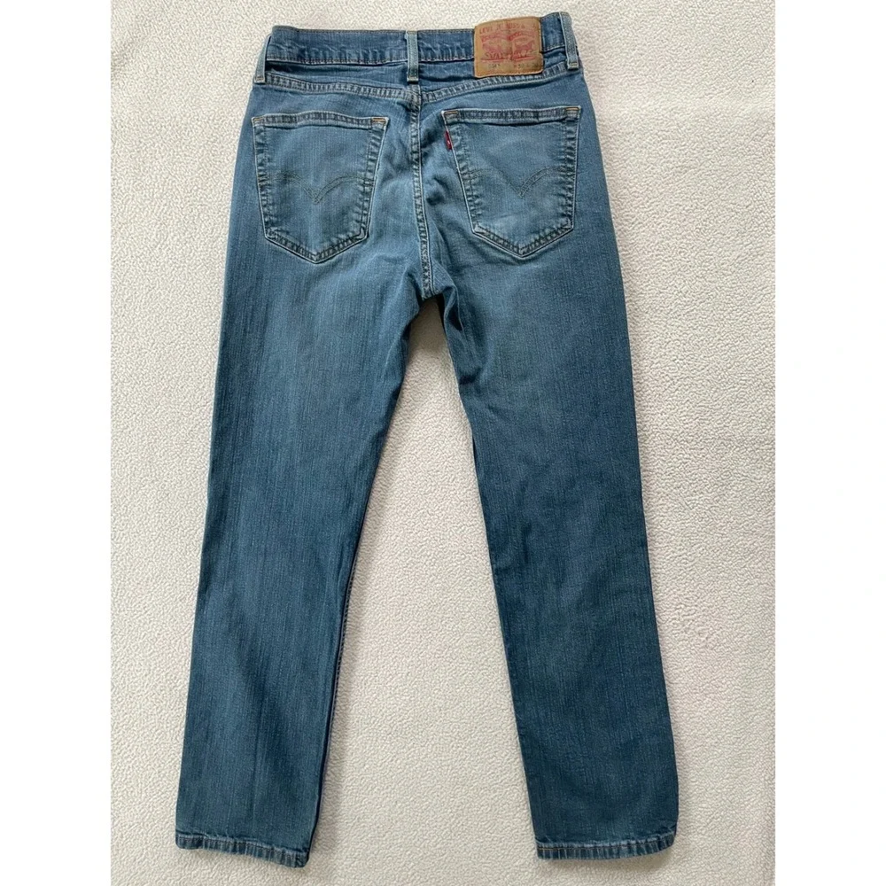 Levis Men 30x30 514 Straight Fit Jeans Blue Medium Wash Stretch Denim 00514-0403